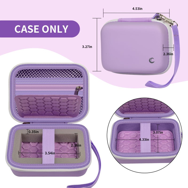 Comecase Carrying & Protective Case for Digital Camera, AbergBest 21 Mega Pixels 2.7" LCD Rechargeable HD/Kodak Pixpro/Canon PowerShot ELPH 180/190 / Sony DSCW800 / DSCW830 Cameras for Travel - Purple - Image 5