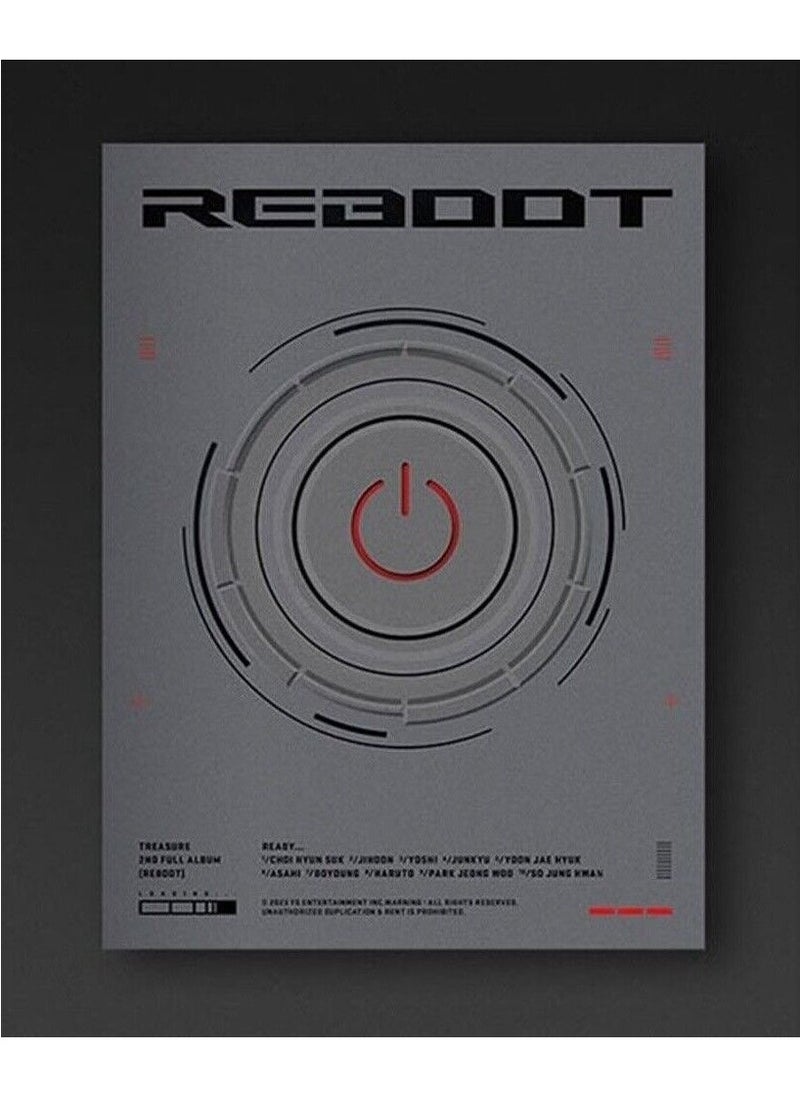 Treasure Treasure 2nd Full Album Reboot Photobook Version 2 Kpop Album with Photocard Selfie Card Folded Poster and More  - Image 1