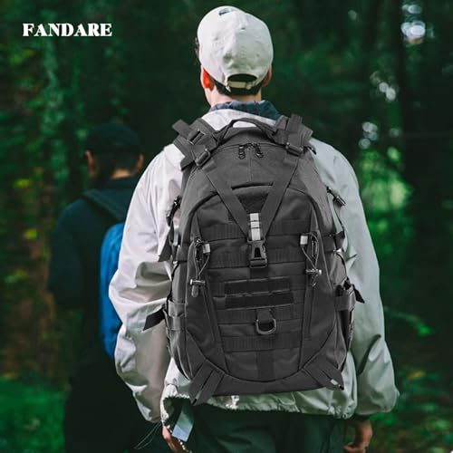 FANDARE Military Tactical Backpack Waterproof Heavy duty Backpack 3 Day Assault Pack Molle Bag Backpacks Army Backpack for Men Tactical Laptop Backpack Bug Out Bag Hiking Rucksack - Image 3
