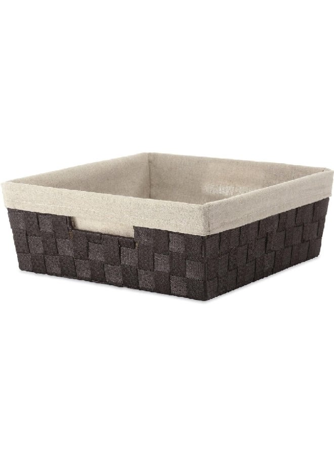 Whitmor Woven Strap Storage Shelf Tote with Liner Espresso 5 x 15 x 13 Inch 6581-3921-ESPR - Image 2