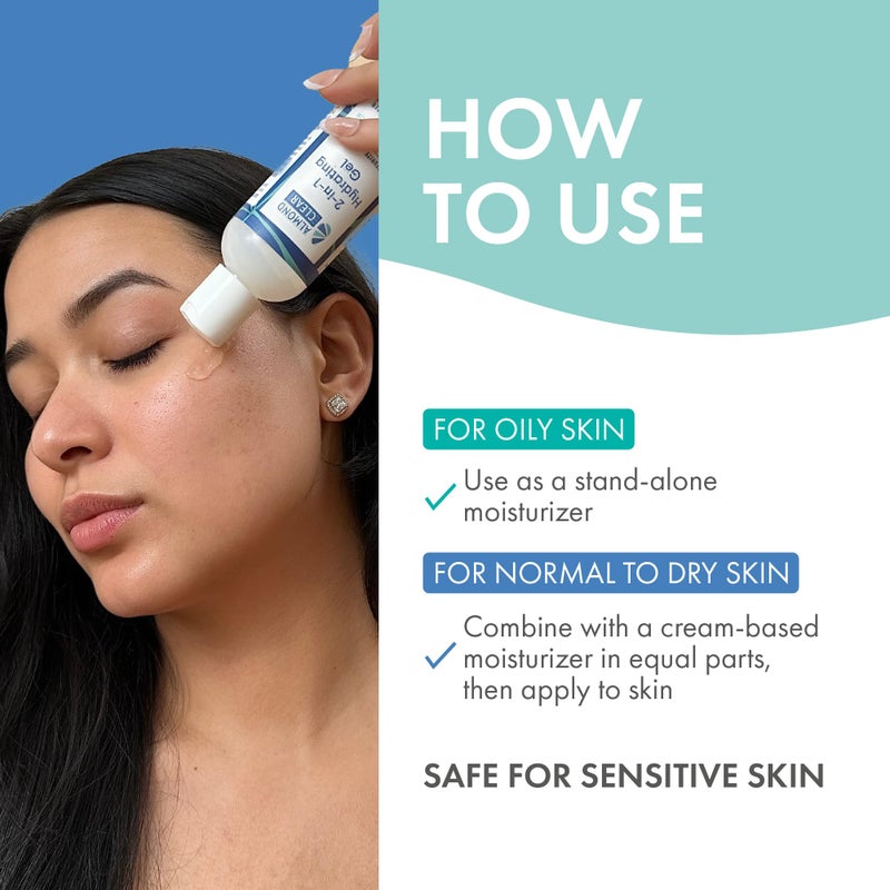 Almond Clear 2-in-1 Hydrating Gel | Lightweight Mandelic Acid Moisturizer for Oily, Blemish-Prone Skin | Aloe Vera, Squalane, Hyaluronic Acid, Mandelic Acid, Bakuchiol | 4 oz - Image 5