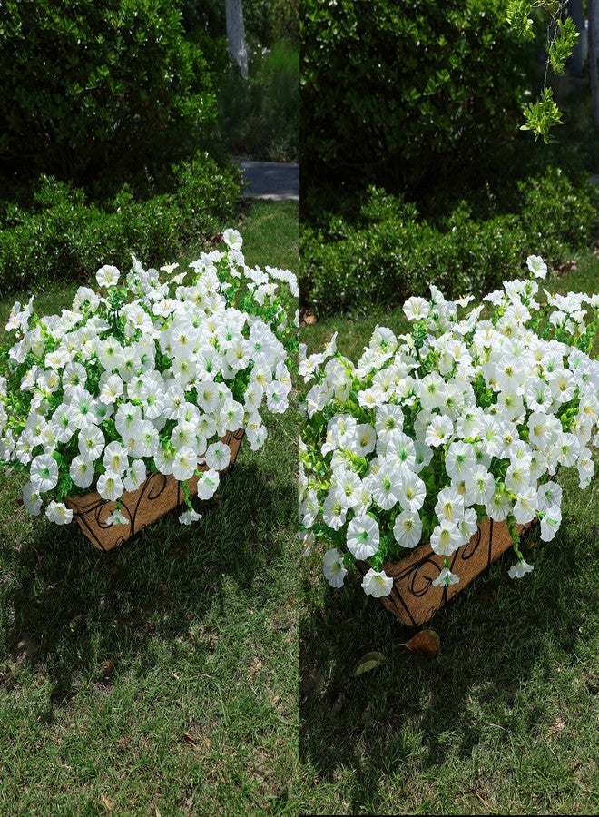 HyeFlora Artificial Faux Outdoor Flowers Plants for Spring Summer Outside Porch Decoration, 12 Bundles Fake Silk Morning Glory UV Resistant Realistic for Front Door Patio Yard Window Box - Image 3