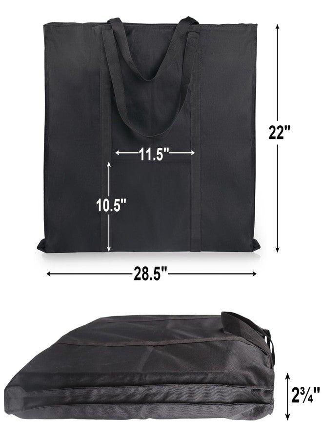 JJRING Dacron Light Weight Art Portfolio Bag, 22'' x 28.5'' for 20'' x 26'' Artworks, Black Carrying Storage Case for Poster, Sketching, and Drawing - Image 2
