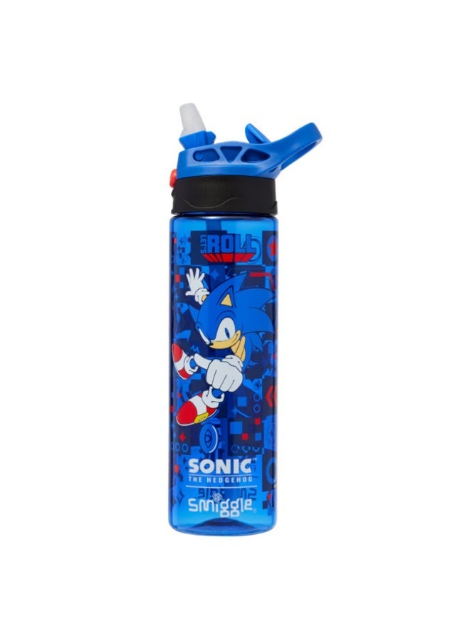Smiggle x Sonic collaboration straw water bottle 650ML - Image 2
