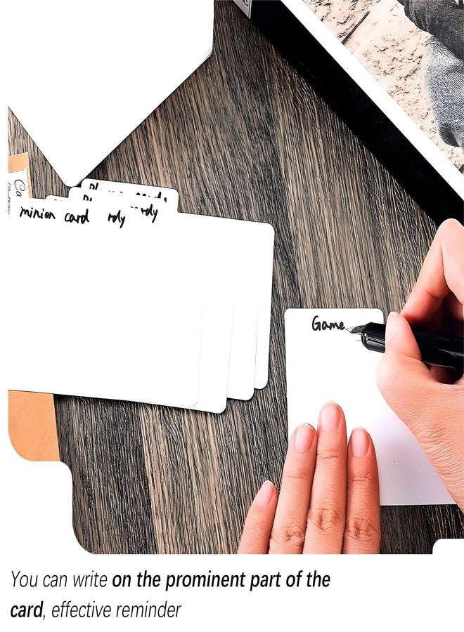 Zomiboo Horizontal Trading Card Dividers - 3 x 3.8 inch Plastic Dividers, White with Labels (100 Pieces) - Image 5