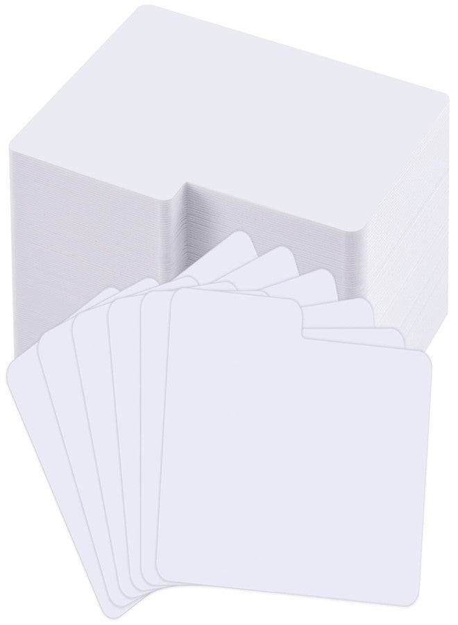 Zomiboo Horizontal Trading Card Dividers - 3 x 3.8 inch Plastic Dividers, White with Labels (100 Pieces) - Image 1