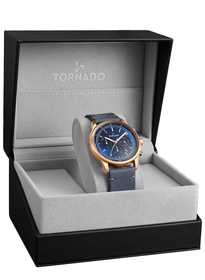 تورنيدو ساعة جلدية متعددة الوظائف للرجال - - . مم - Image 4