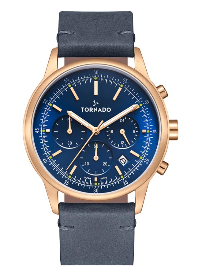 تورنيدو ساعة جلدية متعددة الوظائف للرجال - - . مم - Image 1