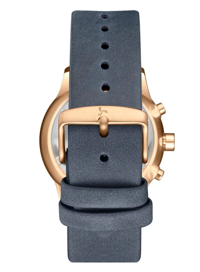 تورنيدو Men's Leather Multi Function Watch T24108-RLNN - 42.4 mm
