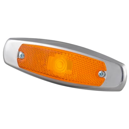 Grote 45663 Yellow Low-Profile Clearance Marker Light with Bezel (Built-in Reflector) - Image 1