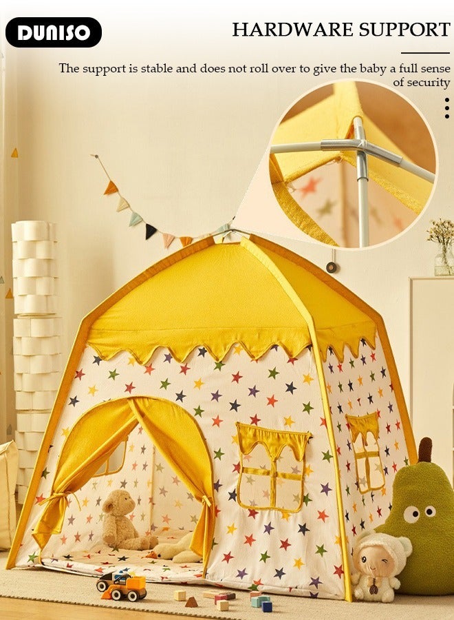 DUNISO Play Tent for Kids, Washable Children's Tent with Windows, Foldable Kids Playhouse, Castle Tent, Portable Game Tent for Indoor and Outdoor, Outdoor Collapsible Tent for Girls & Boys - Image 3