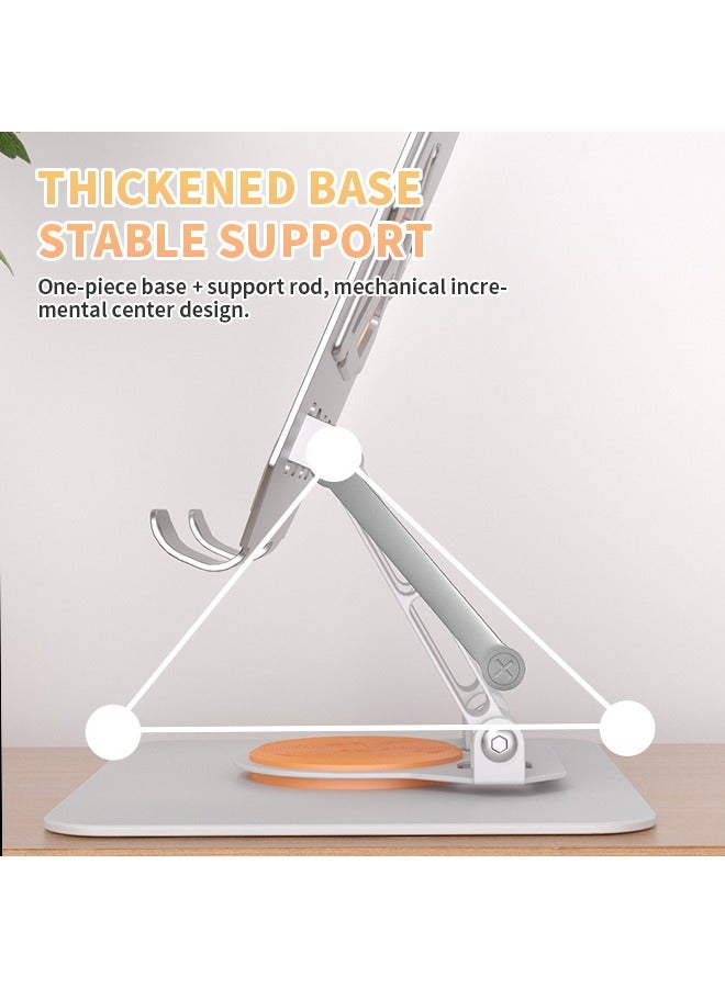Aluminum Tablet Stand 360°Rotating Folding Computer Stand Adjustable Office Desk Book Holder Mount Anti-Slip Breathable Stable For Ipad Pro Air Xiaomi Tablet /14.8X11.4X17.5cm - Image 5