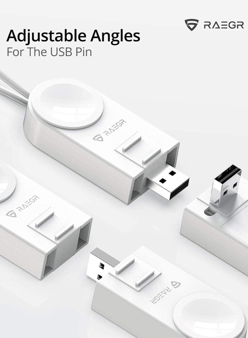 Beauenty RAEGR Arc 450 Portable Wireless Charger | Lightweight  Portable Charger | Compatible with Apple Watch Series 【Ultra/9//8/7/6/SE/5/4】 with Apple Cable for iPhones - White RG10133 - Image 5