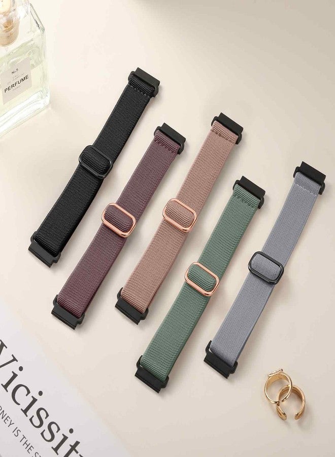 Dirrelo 20mm Nylon Elastic Band Compatible with Garmin Vivoactive 3 Watch Bands, Soft Water-proof Stretchy Sport Wristband for Vivoactive 5/6/Venu Sq/Sq 2/Sq Music/2 Plus,GarminMove 3/Luxe/Style Women Men - Image 5