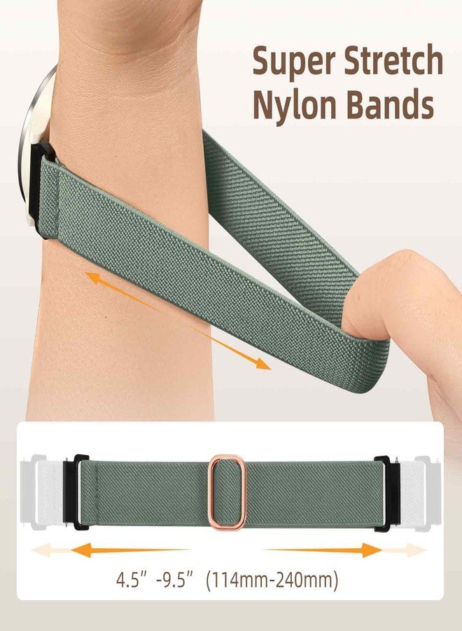 Dirrelo 20mm Nylon Elastic Band Compatible with Garmin Vivoactive 3 Watch Bands, Soft Water-proof Stretchy Sport Wristband for Vivoactive 5/6/Venu Sq/Sq 2/Sq Music/2 Plus,GarminMove 3/Luxe/Style Women Men - Image 4