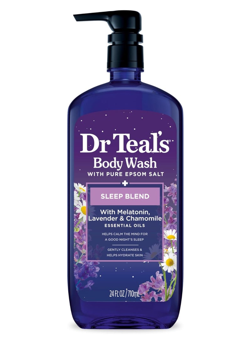 Dr Teal's Dr Teal's Sleep Blend Body Wash with Epsom Salt & Melatonin, Relaxing Formula, 710ml  - Image 1