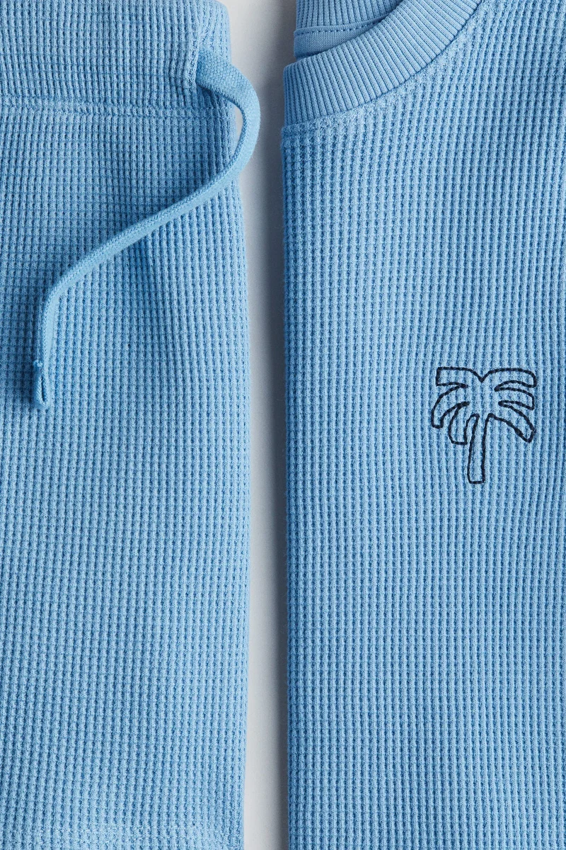 اتش اند ام طقم قطن وافل قطعتين