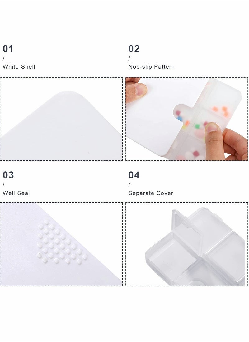 Excefore Pill Organizer,Portable Small Weekly Travel Pill Organizer Portable Pocket Pill Box Dispenser for Purse Vitamin Fish Oil Compartments Container Medicine Box (3 Pcs,6 Compartments)  - Image 3