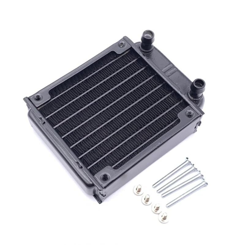 - Radiator Water Cooler Tubes Heat Exchanger Aluminum Water Cooling CPU Heat Sink - For Gaming Computer and Peltier (80mm, Pagoda Nozzle)