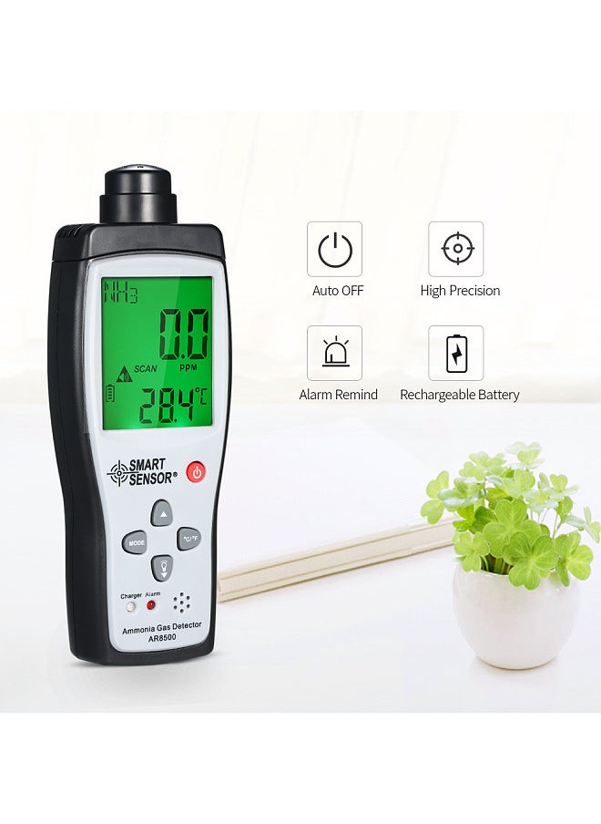 SMART SENSOR - Ammonia Detector Ammonia Gas Meter Digital Portable Automotive Ammonia Gas Tester Monitor NH3 Detector - Image 1