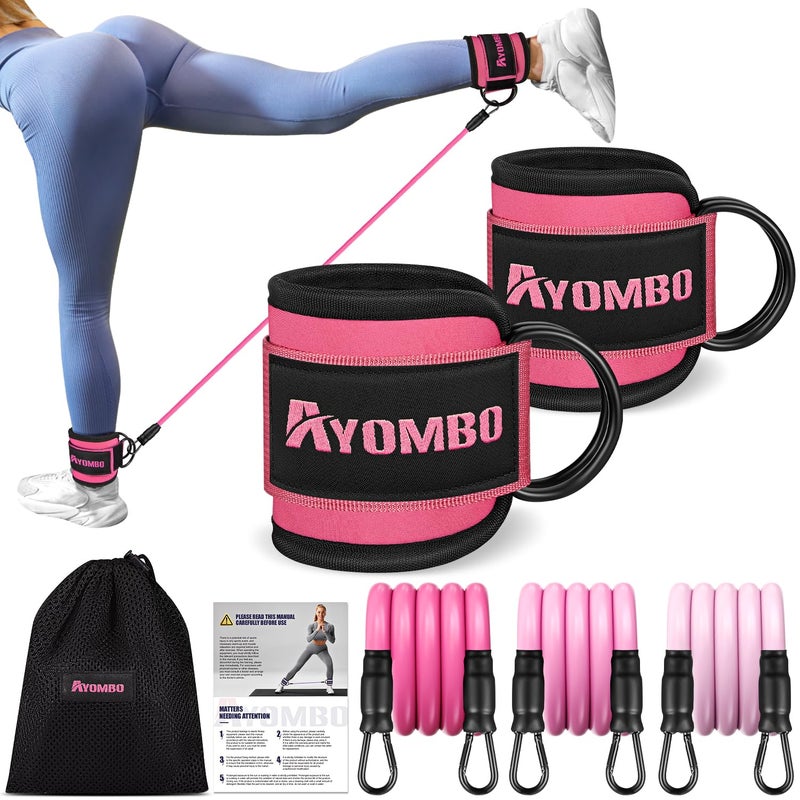 Ayombo Ankle Resistance Bands, Workout Equipment for Women, Ankle Resistance Bands with Cuffs, Leg and Glute Exercise Equipment, Enhance Your Strength and Sculpt Your Lower Body - Image 1