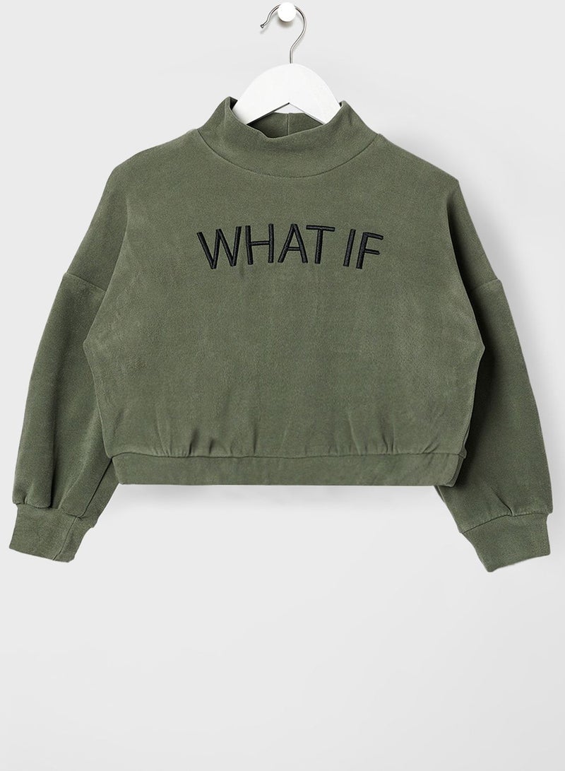 NAME IT Kids Slogan Long Sleeve Sweatshirt  - Image 1