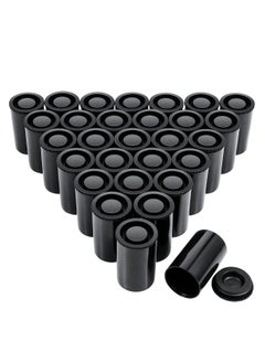 Y&D Plastic Film Canister Holders, Empty 35mm Camera Reel Containers with Lids, Storage Cases for Small Accessories, Film, Keys, Coins, Art Beads, Black, 30 Pack  - Image 1