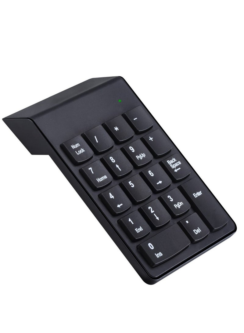 2.4G Wireless Numeric Keypad, Portable Number Pad for Laptop, Black - Image 1