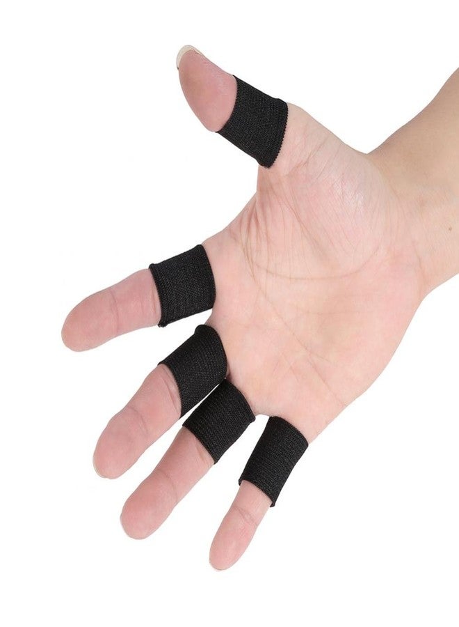 Zerone 10Pcs Finger Protector Sleeve Elastic Compression Finger Protector Braces Support Basketball Sports Aid Arthritis Band Wraps Finger Sleeves for Silicone Finger Protector - Image 1