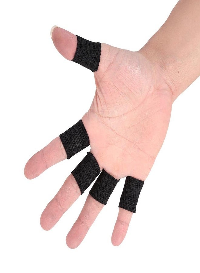 Zerone 10Pcs Finger Protector Sleeve Elastic Compression Finger Protector Braces Support Basketball Sports Aid Arthritis Band Wraps Finger Sleeves for Silicone Finger Protector - Image 4