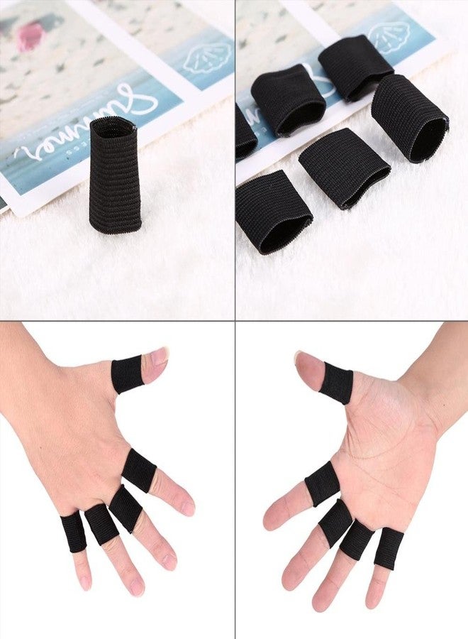Zerone 10Pcs Finger Protector Sleeve Elastic Compression Finger Protector Braces Support Basketball Sports Aid Arthritis Band Wraps Finger Sleeves for Silicone Finger Protector - Image 2