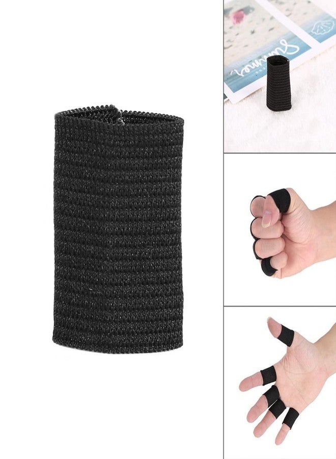 Zerone 10Pcs Finger Protector Sleeve Elastic Compression Finger Protector Braces Support Basketball Sports Aid Arthritis Band Wraps Finger Sleeves for Silicone Finger Protector - Image 3