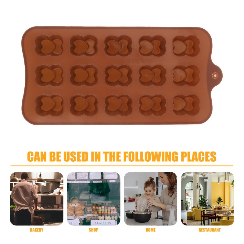 Silicone Heart Shaped Chocolate Mold For DIY Candy Making Kitchen Baking - Image 4