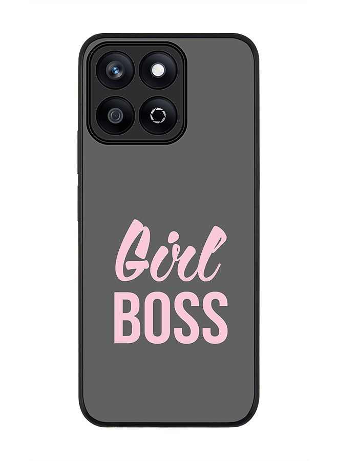Stylizedd For Honor X7c 4G Case,Slim fit Camera Protection, Shockproof Thin Phone cover  - Girl Boss (Grey) - Image 1