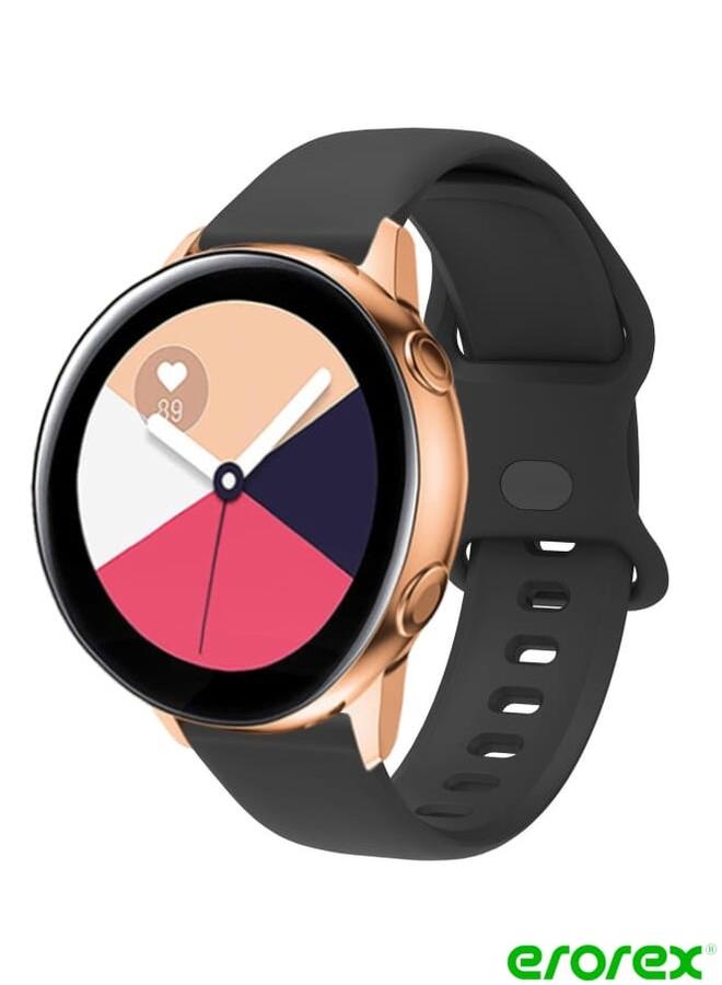 erorex Huawei Watch 3 / Watch 3 Pro Internal Reverse Buckle Silicone Watch Band, Size:22mm(Black)  - Image 1