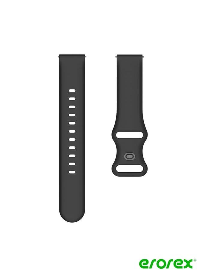 erorex Huawei Watch 3 / Watch 3 Pro Internal Reverse Buckle Silicone Watch Band, Size:22mm(Black)  - Image 4