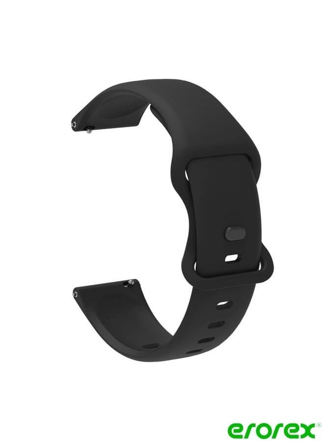 erorex Huawei Watch 3 / Watch 3 Pro Internal Reverse Buckle Silicone Watch Band, Size:22mm(Black)  - Image 2