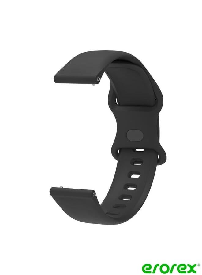 erorex Huawei Watch 3 / Watch 3 Pro Internal Reverse Buckle Silicone Watch Band, Size:22mm(Black)  - Image 3