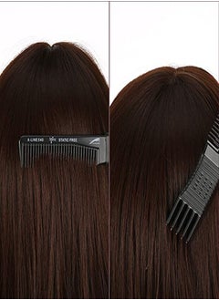 Patelai 4 Pieces Carbon Lift Teasing Combs With Metal Prong And Hair Pick Salon Teasing Lifting Fluffing Comb With 5 Stainless Steel Pins For Women Most Hair Types (Artsy Style Black And Purple)  - Image 5