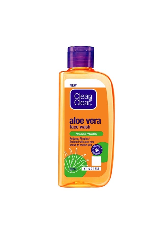 Clean & Clear Aloe Vera Face Wash 50ml - Image 1