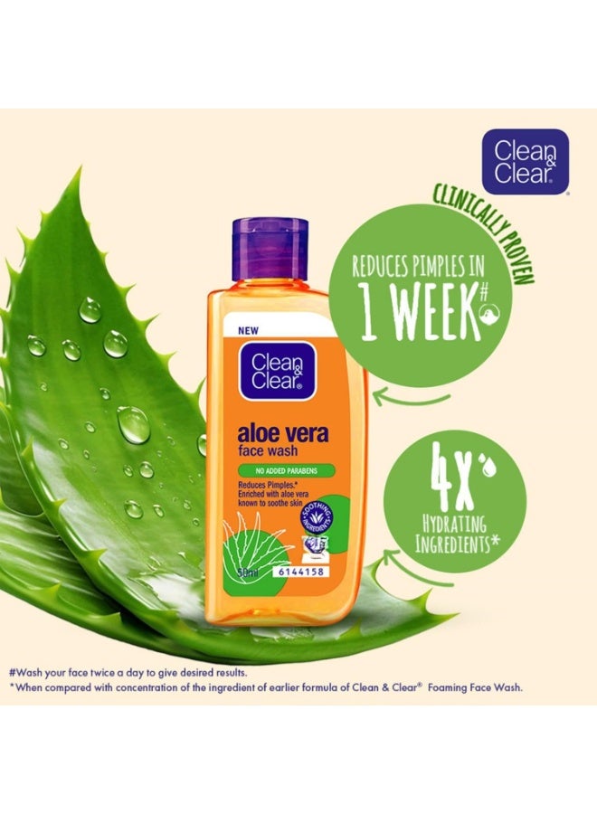 Clean & Clear Aloe Vera Face Wash 50ml - Image 3