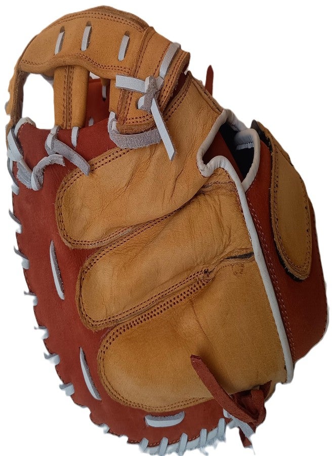 GDON Softball and Basebal Catcher Leather Left Hand Glove Mitts (T-Web) - Image 2