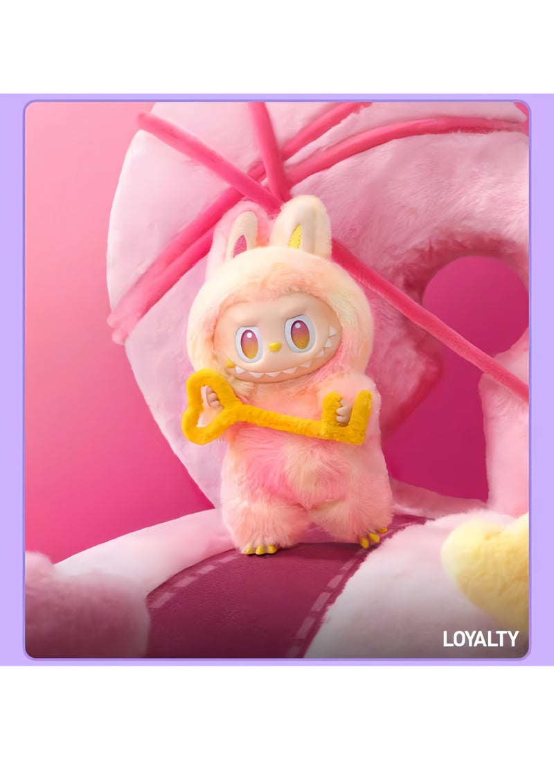 LABUBU Doll Pendant Labubu 3rd Generation Macaron Vinyl Plush Doll 17cm, Yellow-pink - Loyalty  - Image 2