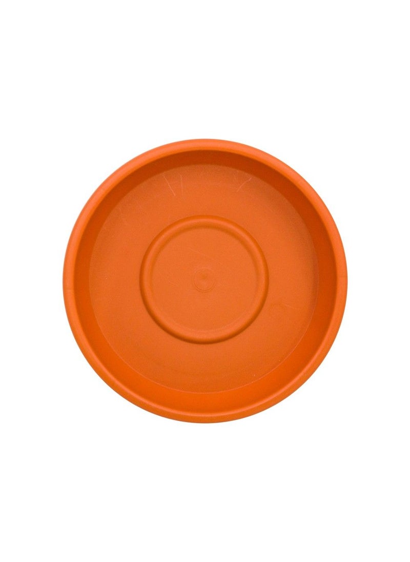 Cosmoplast - Cosmoplast Round Flower Pot Tray 8 Inch Terracotta - Image 1