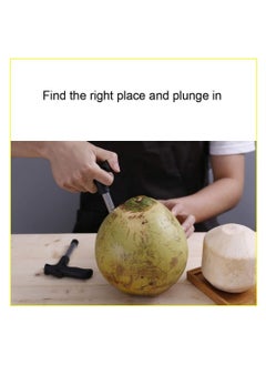 Excefore 2 Pack Coconut Opener Tool with 4 Reusable Straws and Brush, Easy & Convenient Straw Hole Maker, Food Grade Stainless Steel Opening Pouch Tap for Young Fresh Thai Hawaii Coco Water Juice  - Image 5