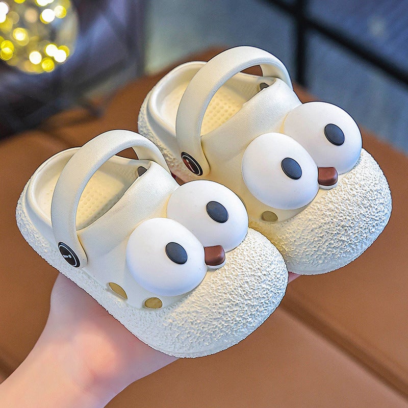 Babys Hole Shoes 1-year-old 3-year-old Indoor Waterproof Anti-collision Baotou Childrens Slippers Summer Boys and Girls Infants Hole Shoes Brown - Image 3