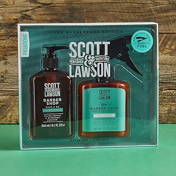 Paladone Scott and Lawson Barbershop Body Fuel Hair and Body Wash Duo and Body Lotion 240ml Paladone One Size Multicolor - Image 4