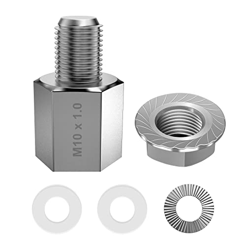 NICEDACK Bicycle Hub Hitch Adapter, Bicycle Axle Adapter for M10 x 1.0 Thrust Axle, Universal Bike Trailer Coupling Adapter, Silver - Image 1