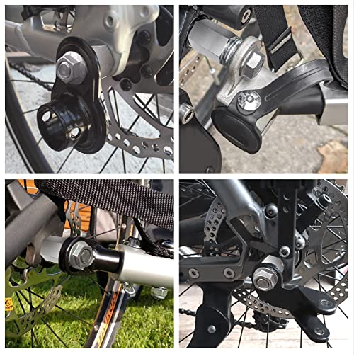 NICEDACK Bicycle Hub Hitch Adapter, Bicycle Axle Adapter for M10 x 1.0 Thrust Axle, Universal Bike Trailer Coupling Adapter, Silver - Image 5