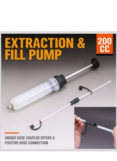 Y&D 200cc Fluid Extractor, Automotive Extractor Pump, Oil Extractor/Oil Syringe, Manual Fuel Suction & Filler, Change Evacuator (7 Oz./0.21 Qt.)  - Image 3